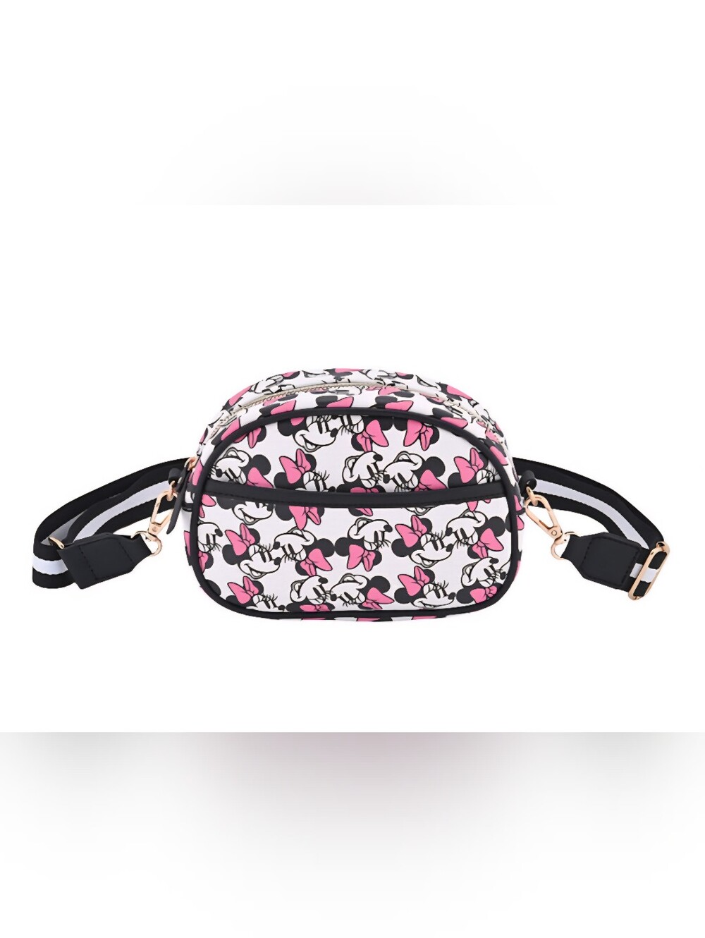NWT! Disney Minnie Mouse Crossbody Bag Purse Belt bag White Pink Black